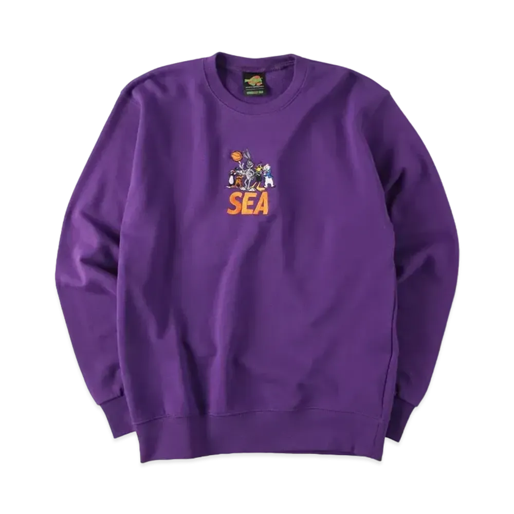 WIND AND SEA SPACE JAM (TUNE-SQUAD) CREWNECK "Purple"