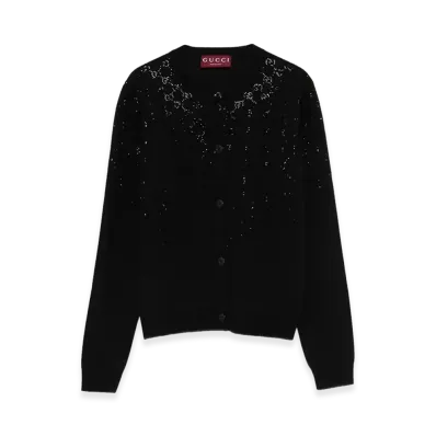 GUCCI Women's Wool Blend Cardigan "Black"