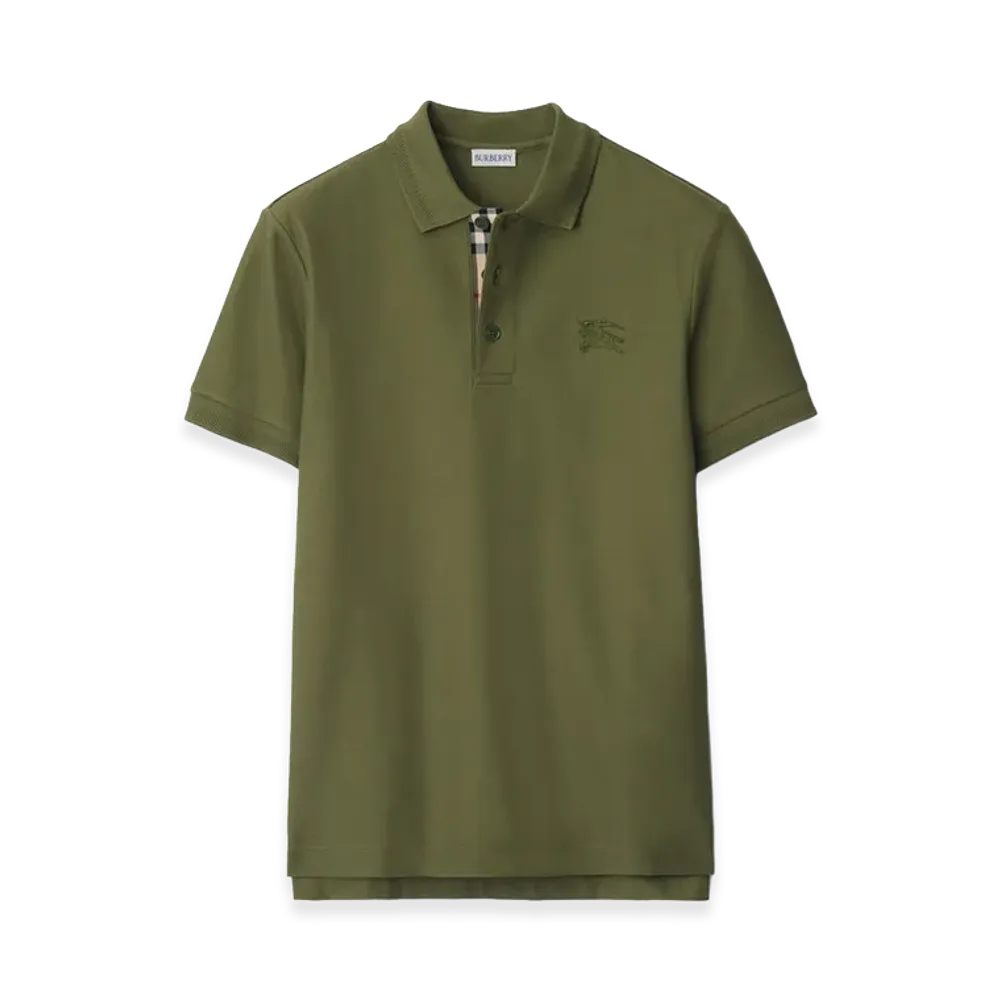 Burberry Cotton Polo Shirt "Olive Green"