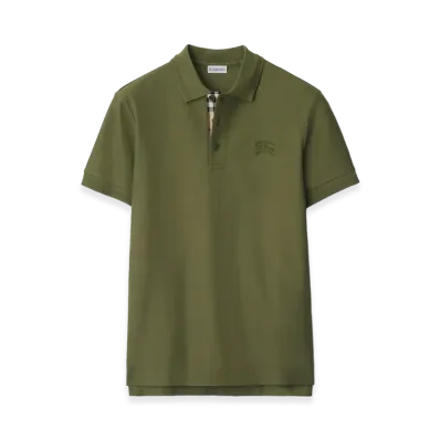 Burberry Cotton Polo Shirt "Olive Green"