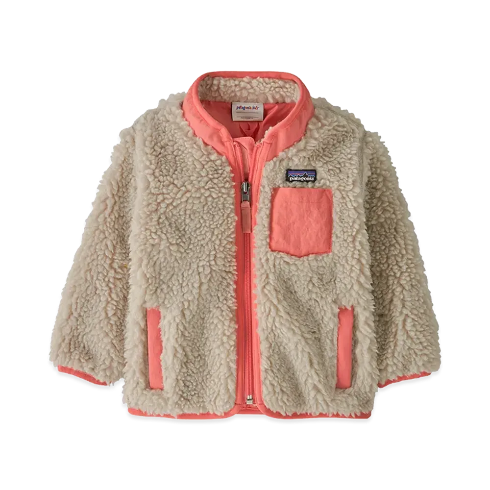 Patagonia Baby Retro-X Jacket "Natural w/Sparkle Pink"