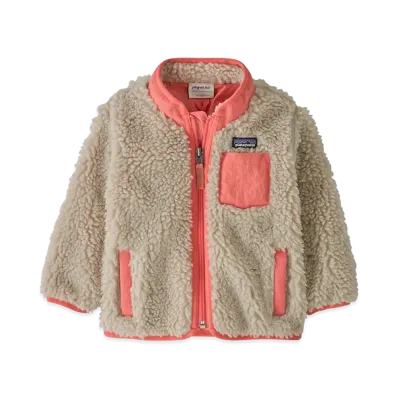Patagonia Baby Retro-X Jacket "Natural w/Sparkle Pink"