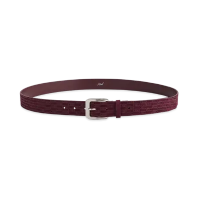 Kith Monogram Suede Leather Belt "Magma"