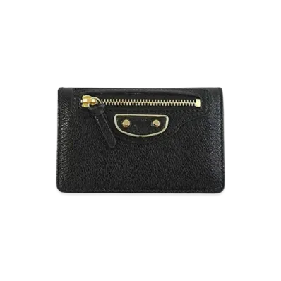 BALENCIAGA Classic Sheepskin Wallet "Black"