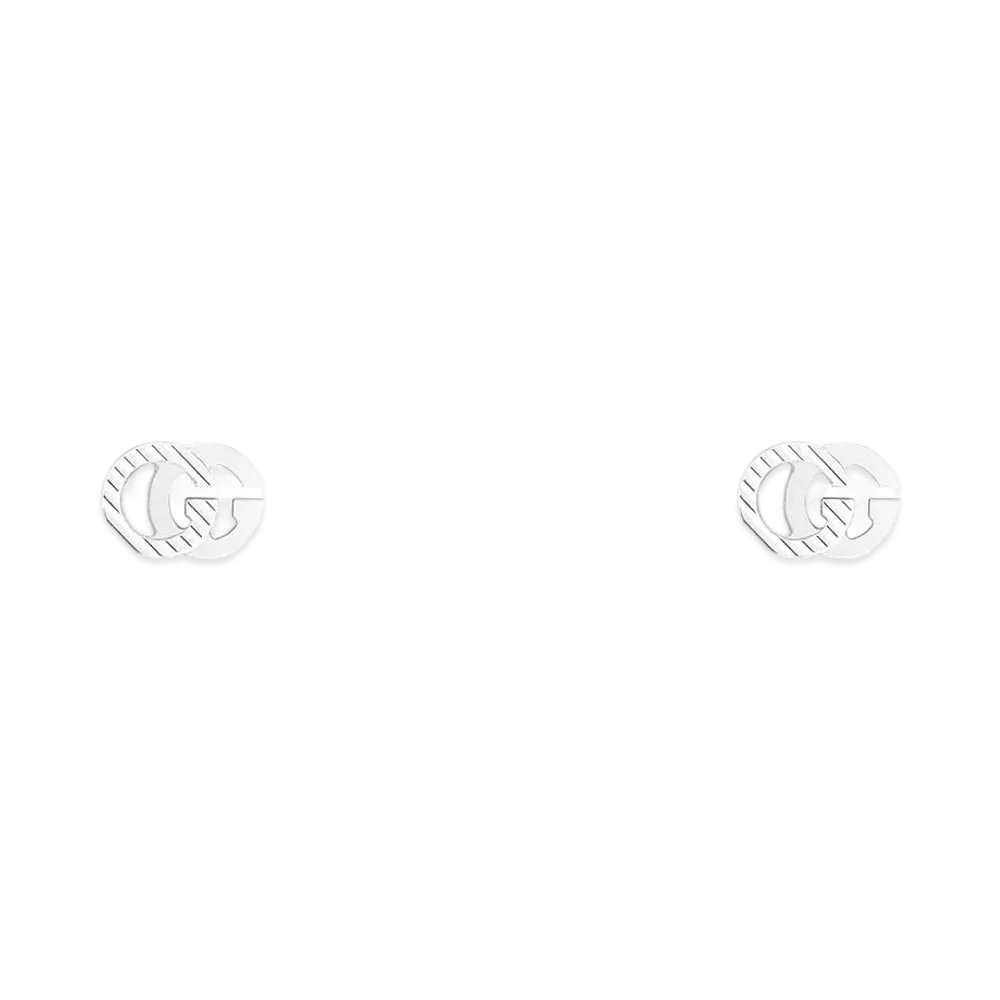 GUCCI GG Running 18K Earrings "Silver"