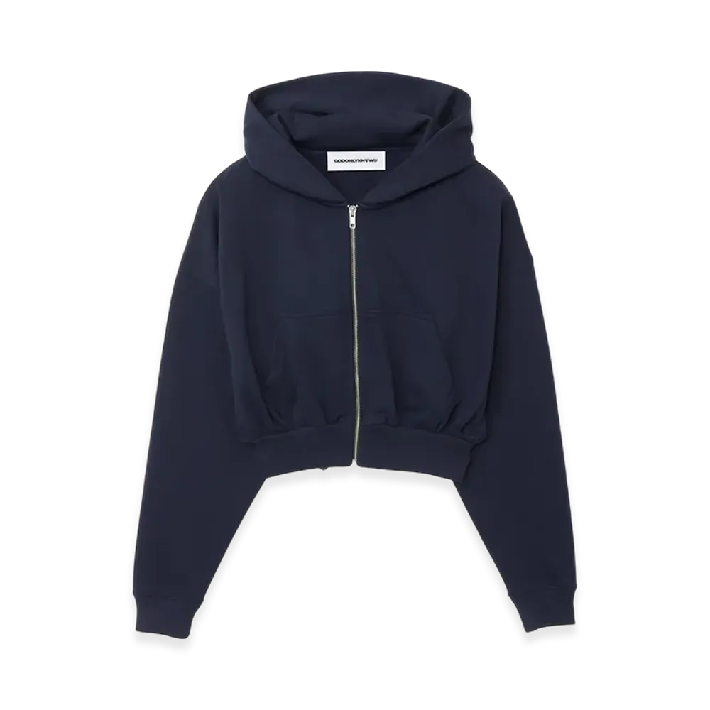 GOD ONLY KNOWS Cropped Sweat Hoodie "Navy"