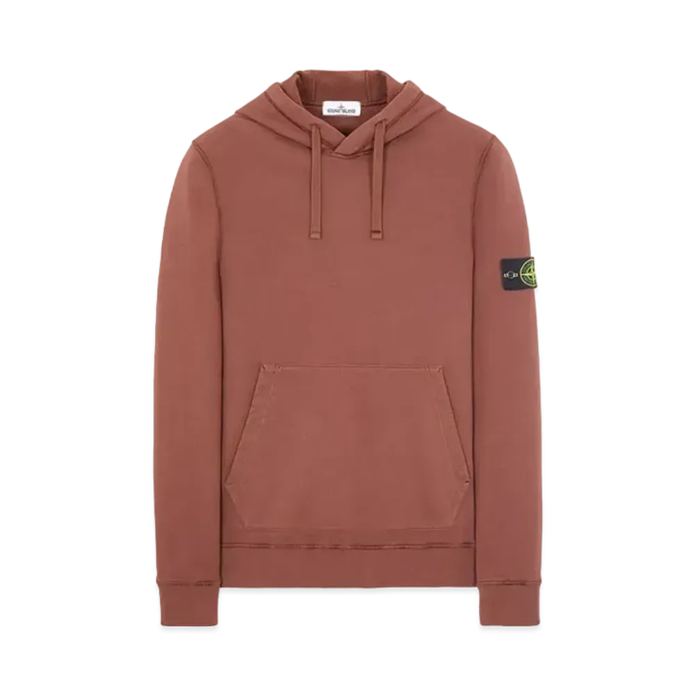 Stone Island 64120 BRUSHED COTTON FLEECE "Mahogany Brown"