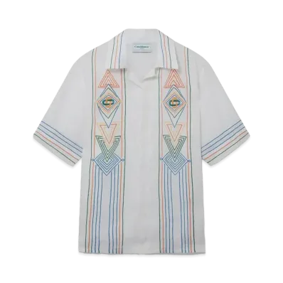 Casablanca Le Fil De La Musique Linen Shirt "White"