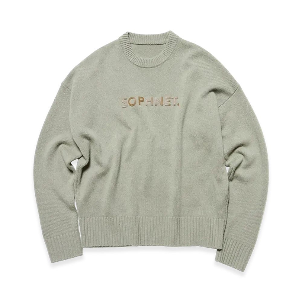 SOPHNET. Logo Patch Knit "Khaki"