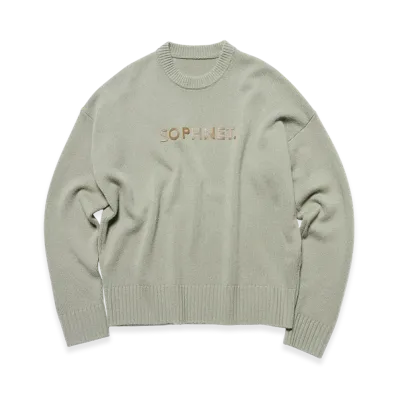 SOPHNET. Logo Patch Knit "Khaki"
