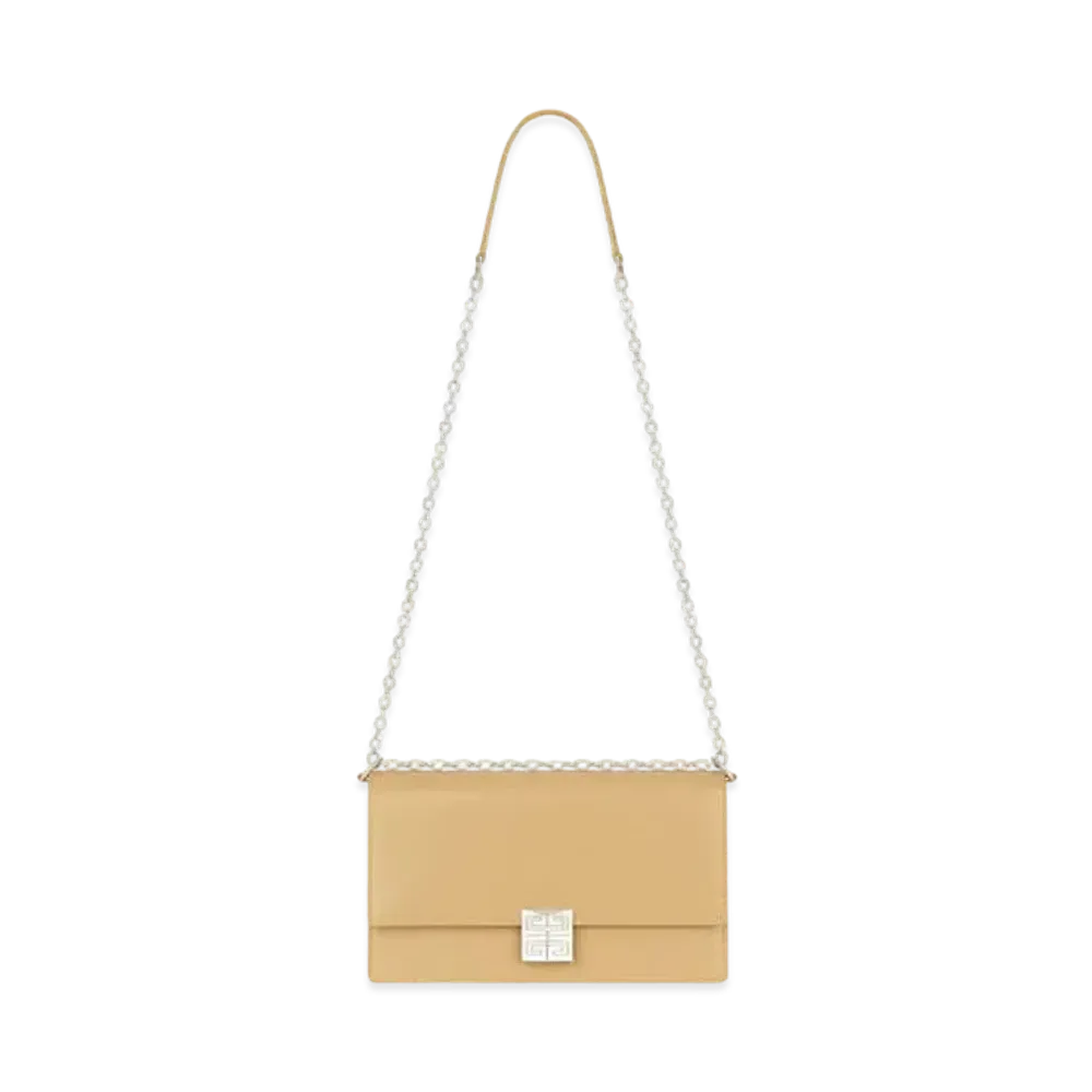 GIVENCHY Medium 4G Bag in Box Leather with Chain "Cappuccino Beige"