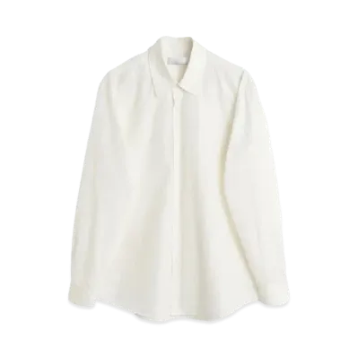 OUR LEGACY Formal Shirt Peached Cupro Poplin "White"
