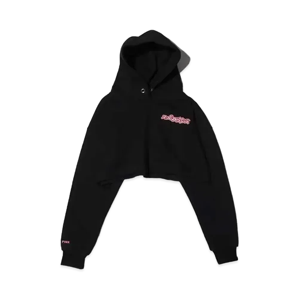 atmos pink x Super Lovers Short Take Hoodie "Black"