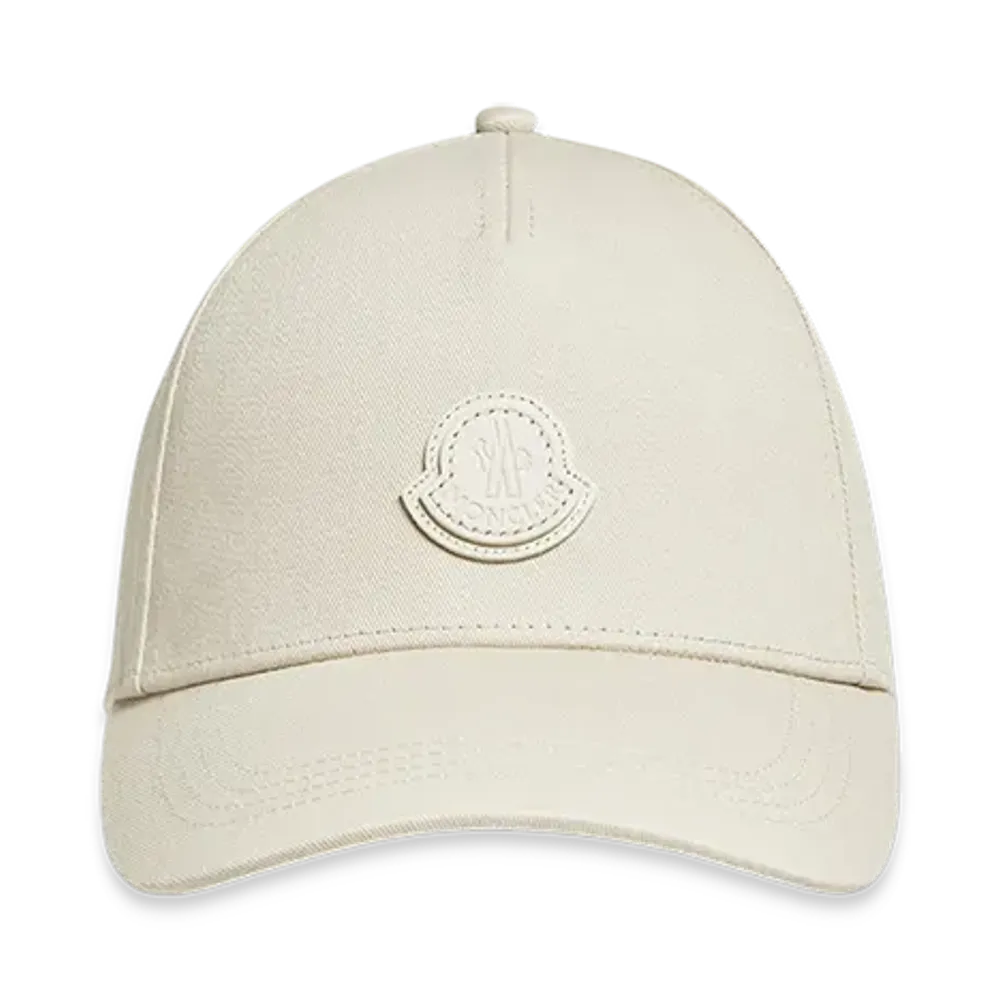 MONCLER Cotton Gabardine Baseball Cap "Light Beige"