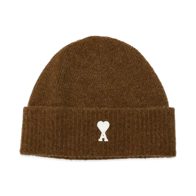 AMI PARIS Cloudy Beanie "Hazelnut/White"