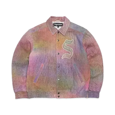 Supreme Pebbled Leather Varsity Jacket "Multi"