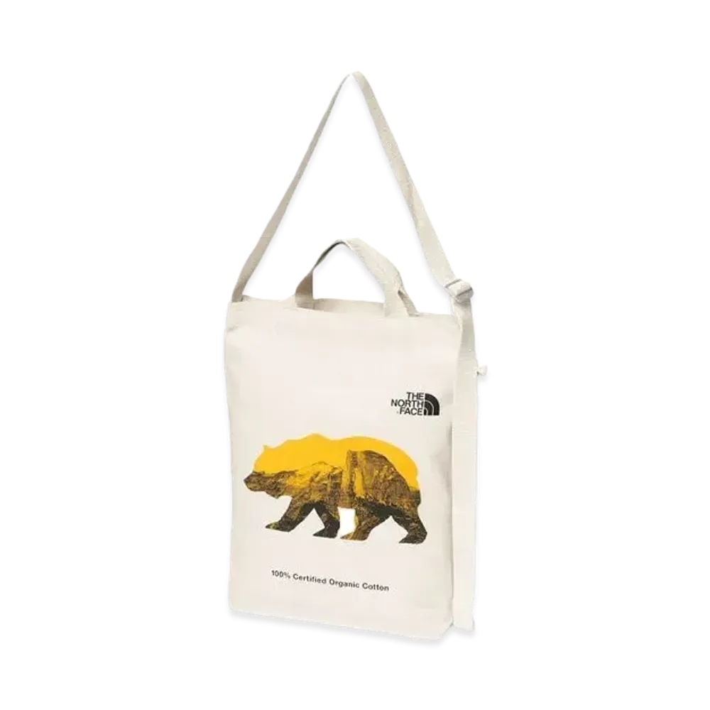 The North Face Organic Cotton Tote Kids "Natural/CA Bear Print"