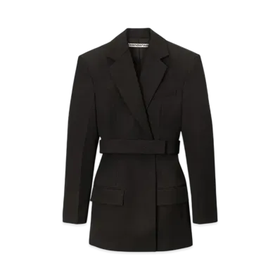 Alexander Wang Wool Tailoring Belted Blazer Dress "Black"