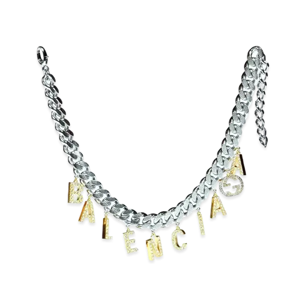 GUCCI x BALENCIAGA The Hacker Script Choker "Silver"