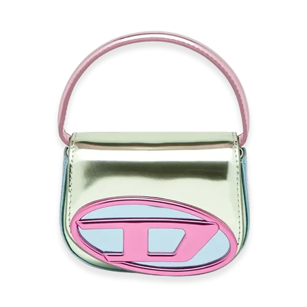 Diesel 1Dr XS 1Dr XS-Iconic Mini Bag In Mirror Leather "Green Pink"