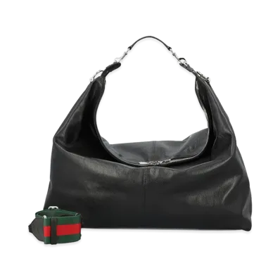 GUCCI Leather Shopping Bag "Black"