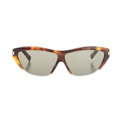 Saint Laurent Women's Half Frame Sunglasses "Brown"