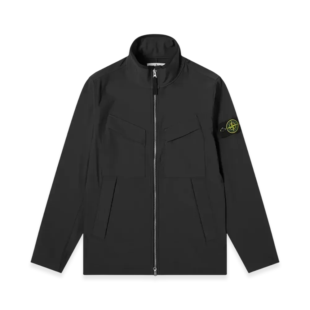 Stone Island 40827 Light Soft Shell Hooded Jacket - 21SS "Black"