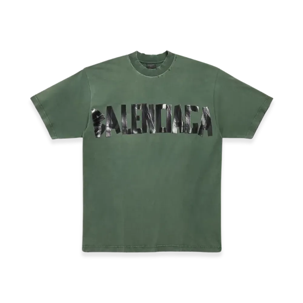 BALENCIAGA New Tape Type Medium Fit T-Shirt "Dark Green"
