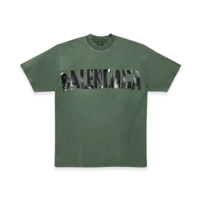BALENCIAGA New Tape Type Medium Fit T-Shirt "Dark Green"