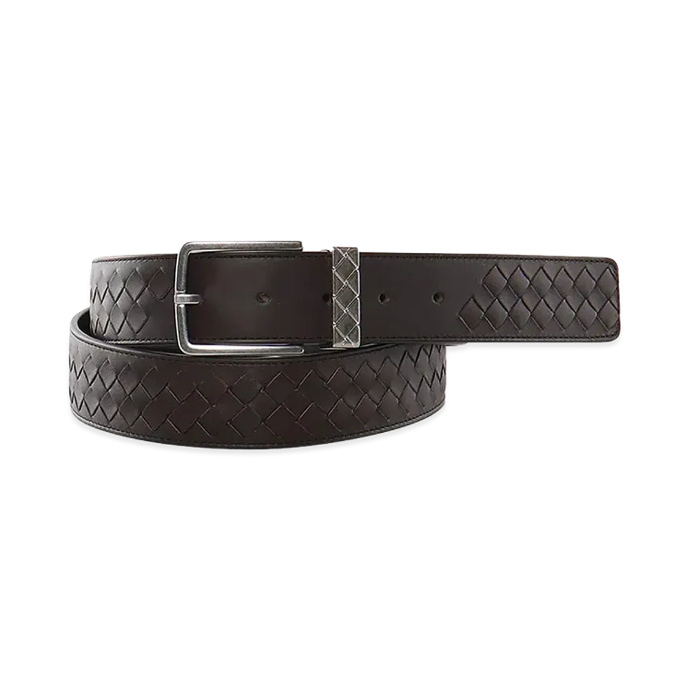 Bottega Veneta Dark Brown Leather Belt "Dark Brown"