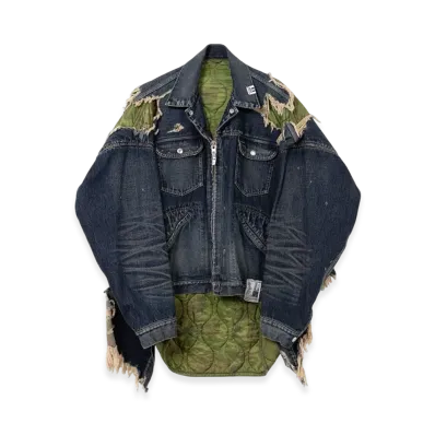 Maison MIHARA YASUHIRO Military Jacket Layered Denim Jacket "Indigo"