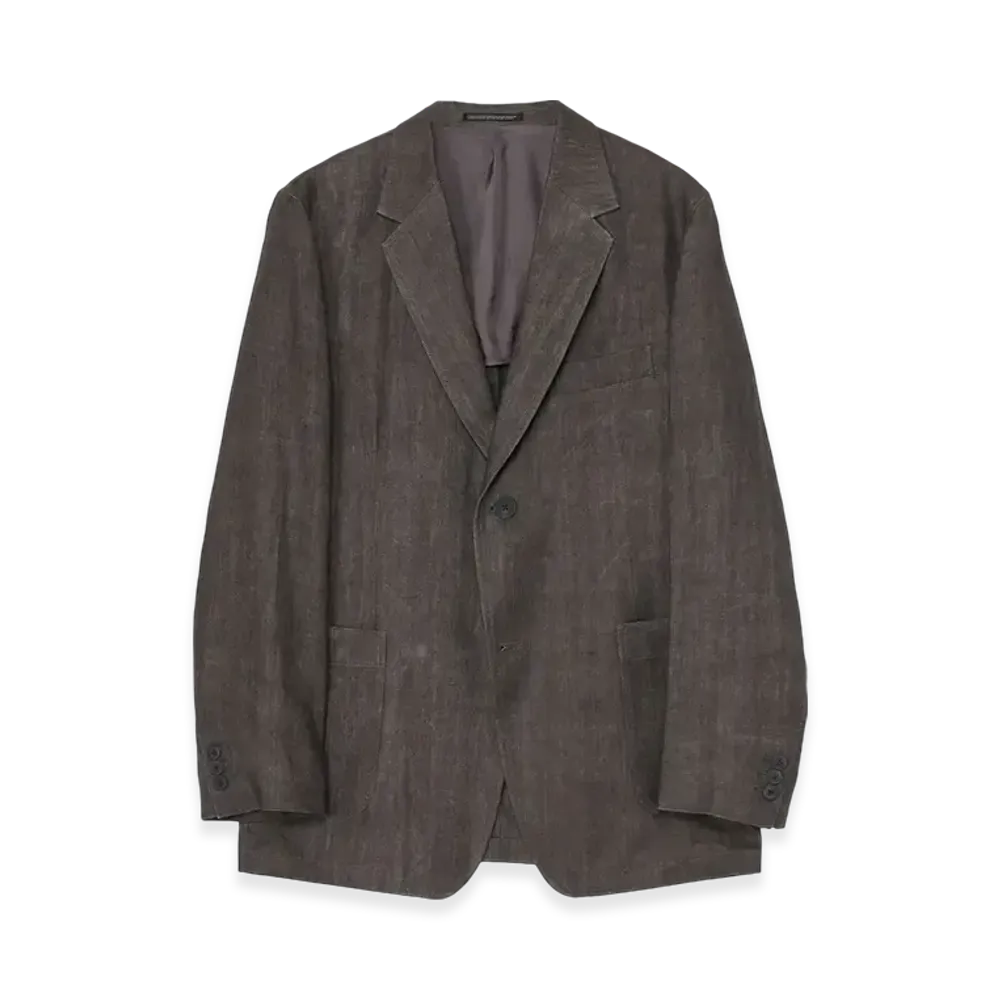 Yohji Yamamoto POUR HOMME Ink Dyed Twill Out Pocket Jacket "Gray"