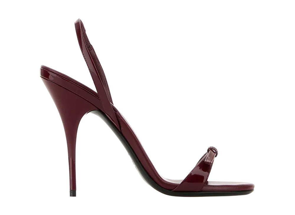 MIU MIU Women's Tyrian Leather Sandals "Purple"