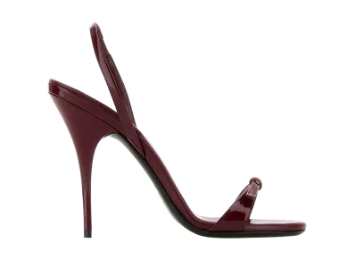 MIU MIU Women's Tyrian Leather Sandals "Purple"