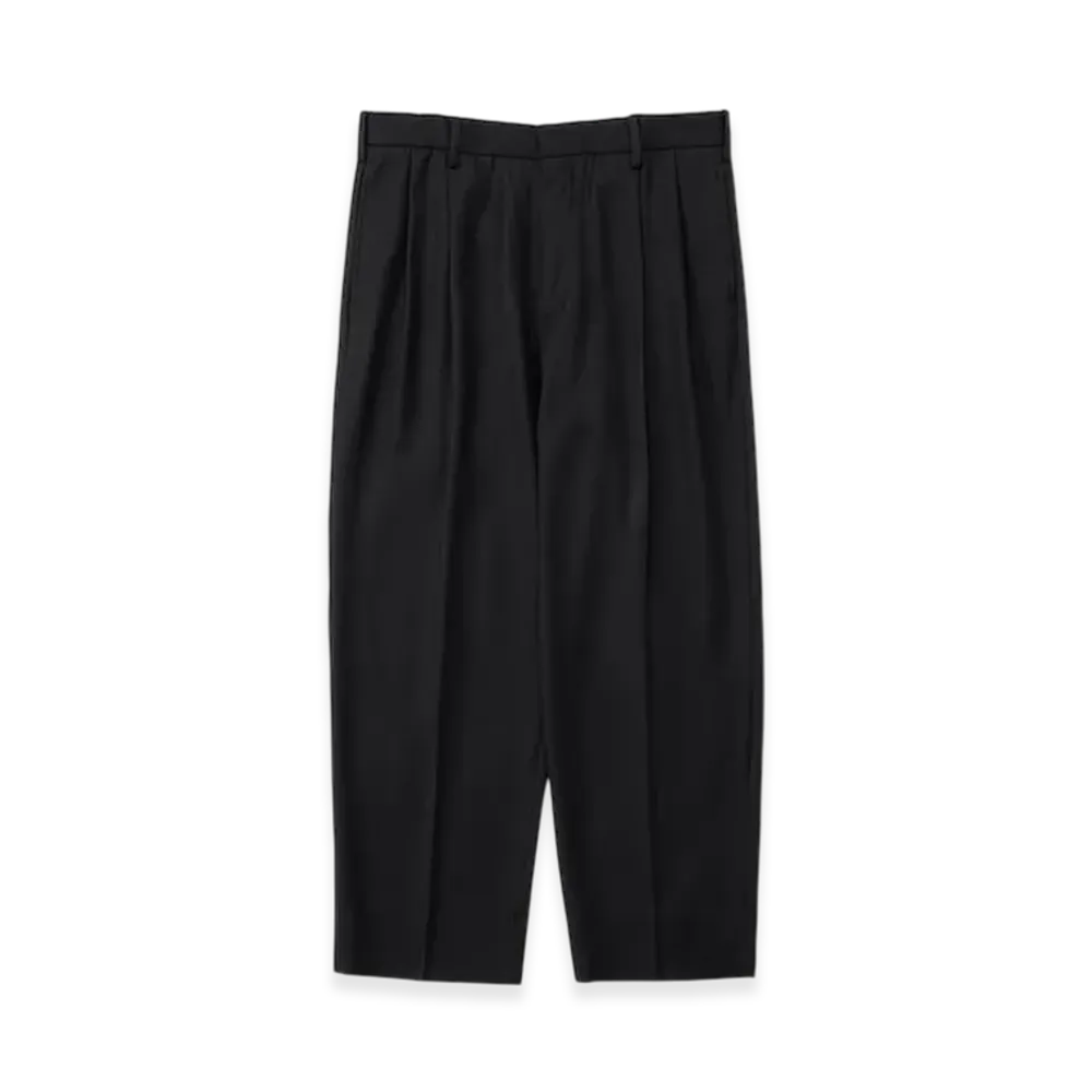 everyone Two Tuck Wide Twill Trouser "Black"