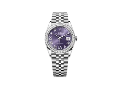 ROLEX Datejust 36 Oystersteel & White Gold Diamonds "Purple"