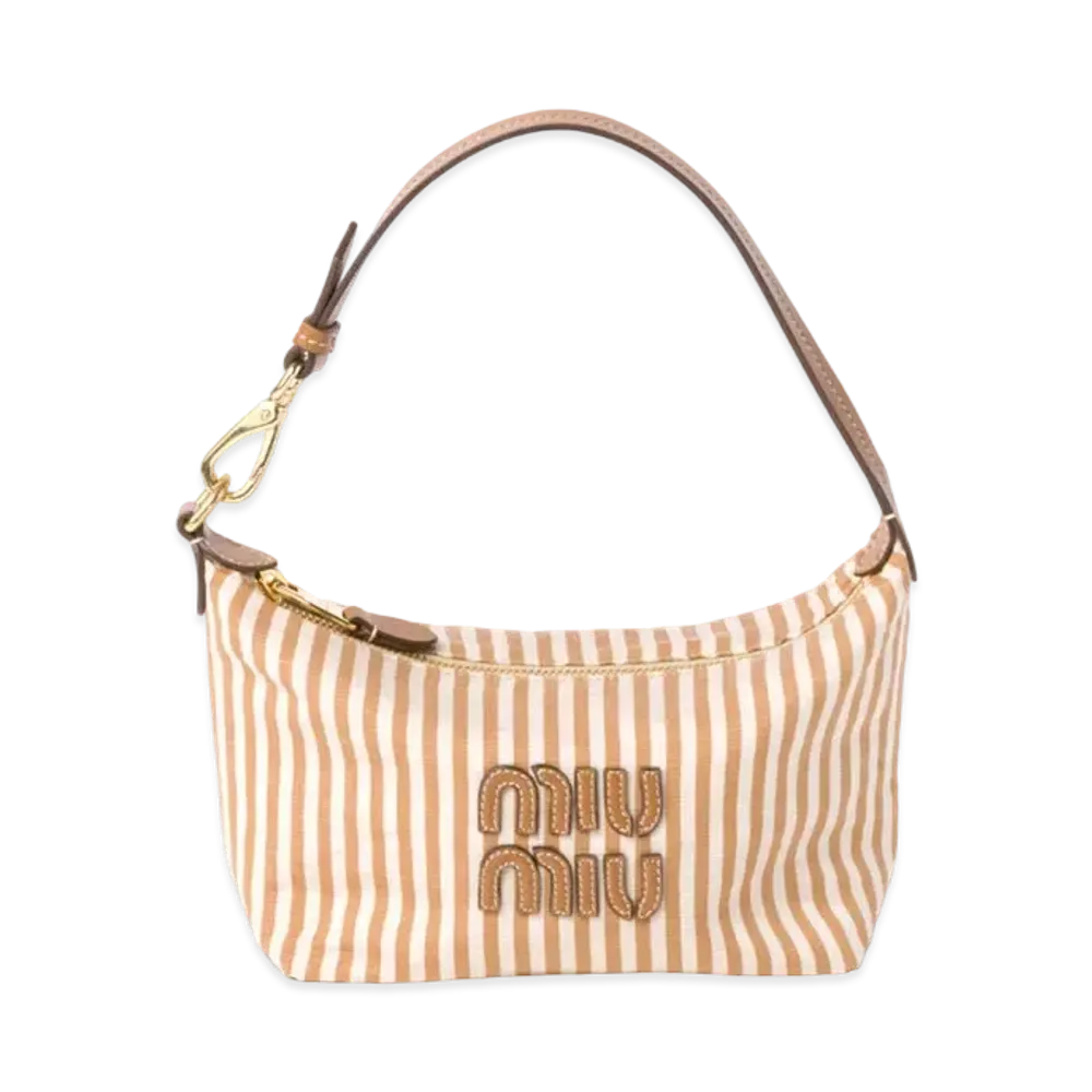 MIUMIU Miu Spirit Fabric Mini Bag "Beige/Camel"