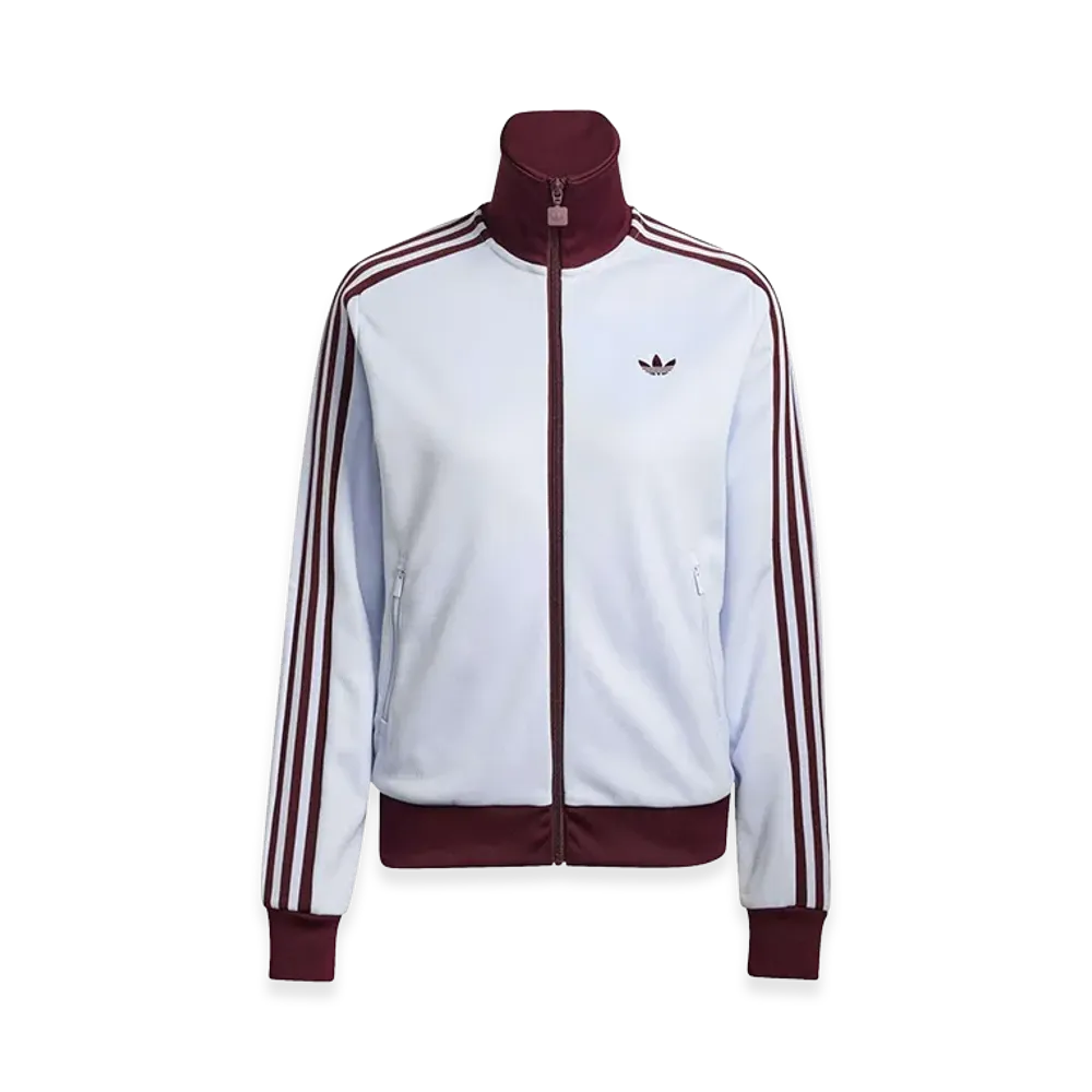 adidas Women's Classic Track Top "Clear Sky/Maroon"