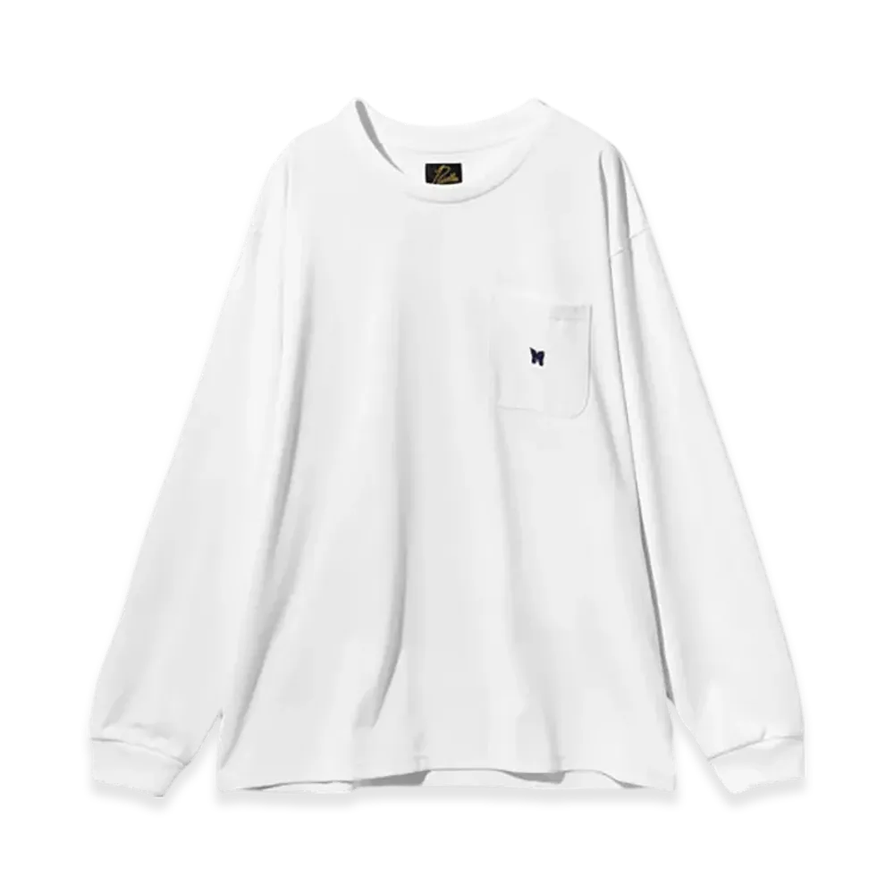 NEEDLES L/S Crew Neck Tee - Poly Jersey "White"