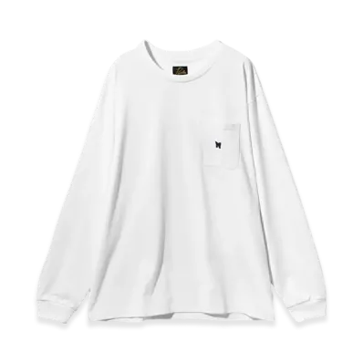 NEEDLES L/S Crew Neck Tee - Poly Jersey "White"