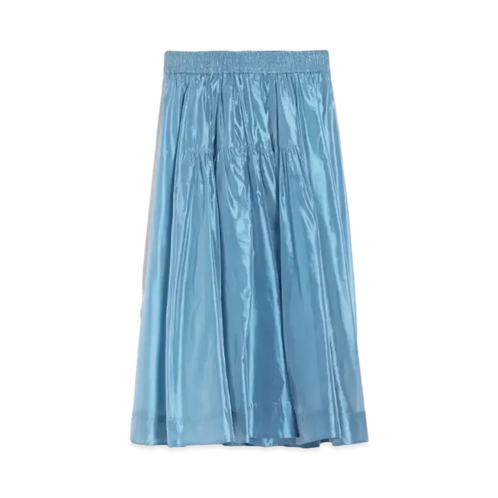 Max Mara Eros Viscose Organza Skirt "Light Blue"