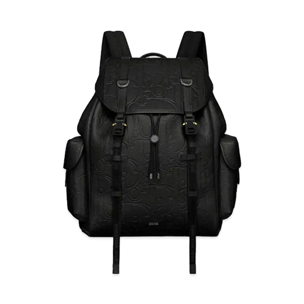 Dior Hit the Road Backpack Dior Gravity Leather and Grained Calfskin "Black"