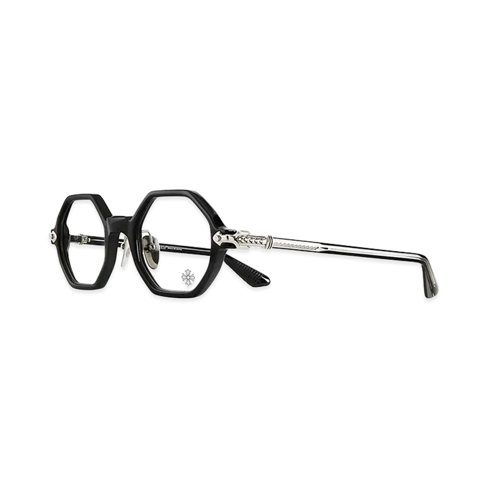 Chrome Hearts CLITCO-A Optical Glasses "Black/Silver"