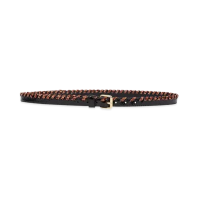DRIES VAN NOTEN Women's Embellished Leather Belt "Tan"