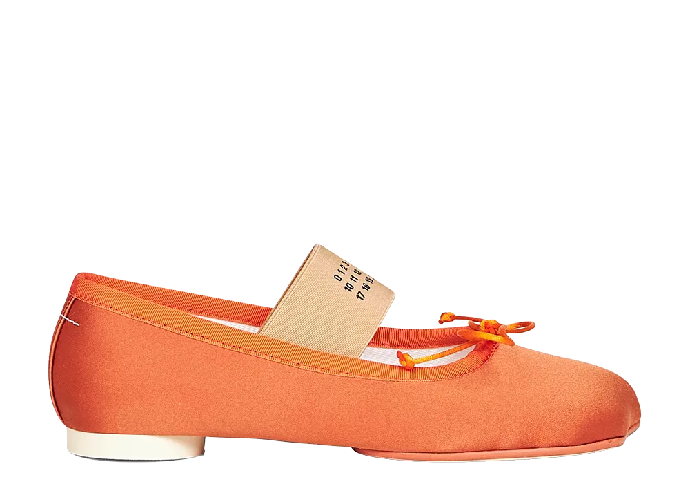 MM6 Maison Margiela Women's Anatomic Ballet Shoes "Dark Honey"