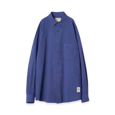 YOKE Brewed Protein Blend Cotton Regular Collar Shirt "Sax"
