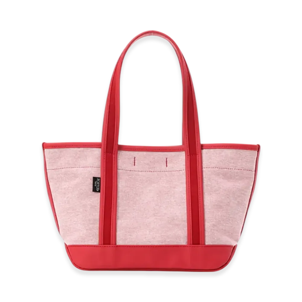 PORTER Boyfriend Tote Chambray Tote Bag S "Red"