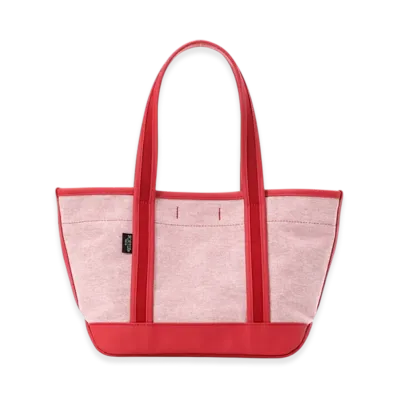 PORTER Boyfriend Tote Chambray Tote Bag S "Red"