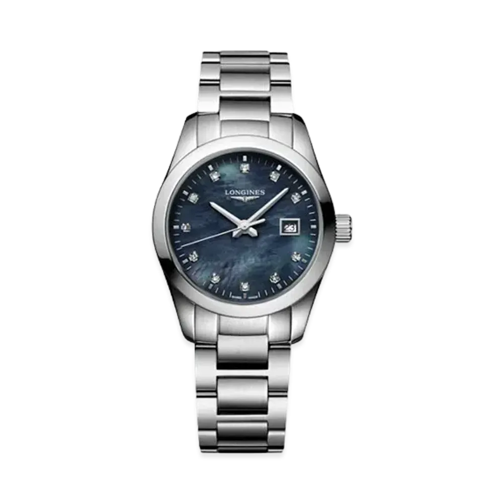 Longines Conquest Classic 29.50mm "Black Mother-of-Pearl/Stainless Steel" L2.286.4.88.6