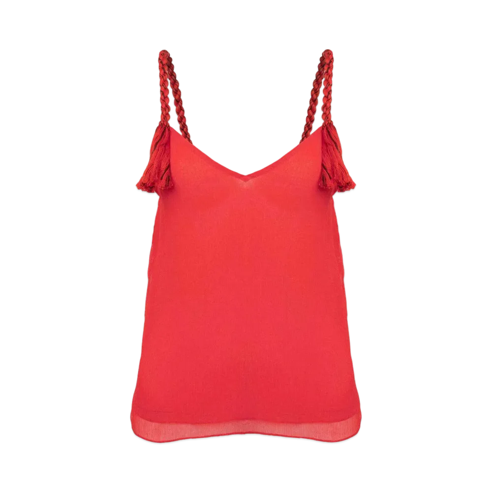 JW ANDERSON Tassel Strap Camisole "Red"